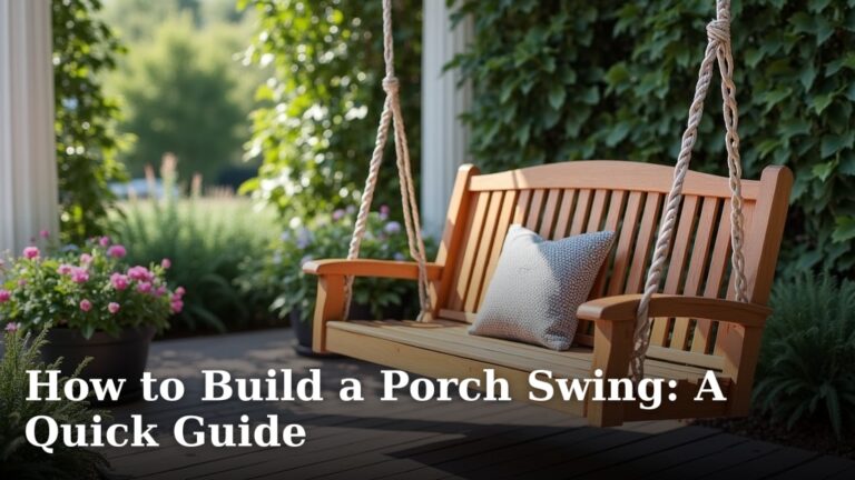 How to Build a Porch Swing: A Quick Guide