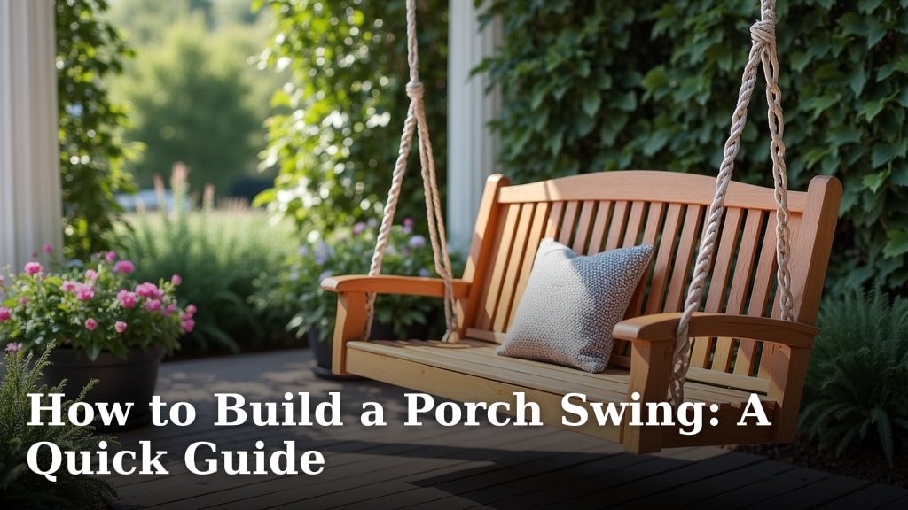 How to Build a Porch Swing: A Quick Guide