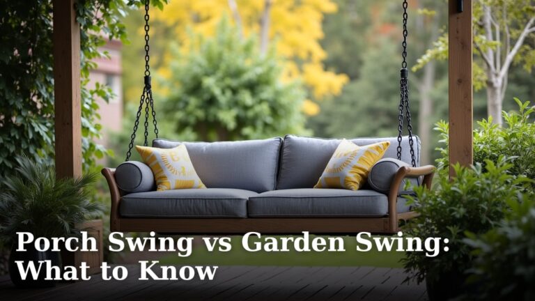 Porch Swing vs Garden Swing: What to Know