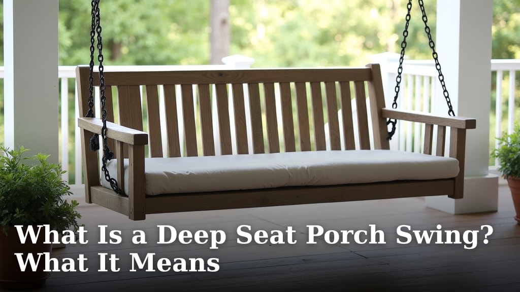 What Is a Deep Seat Porch Swing? What It Means