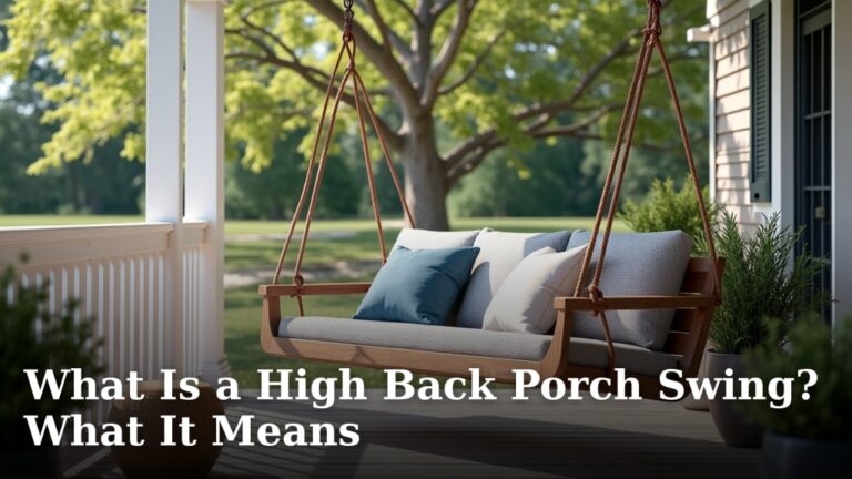 What Is a High Back Porch Swing? What It Means
