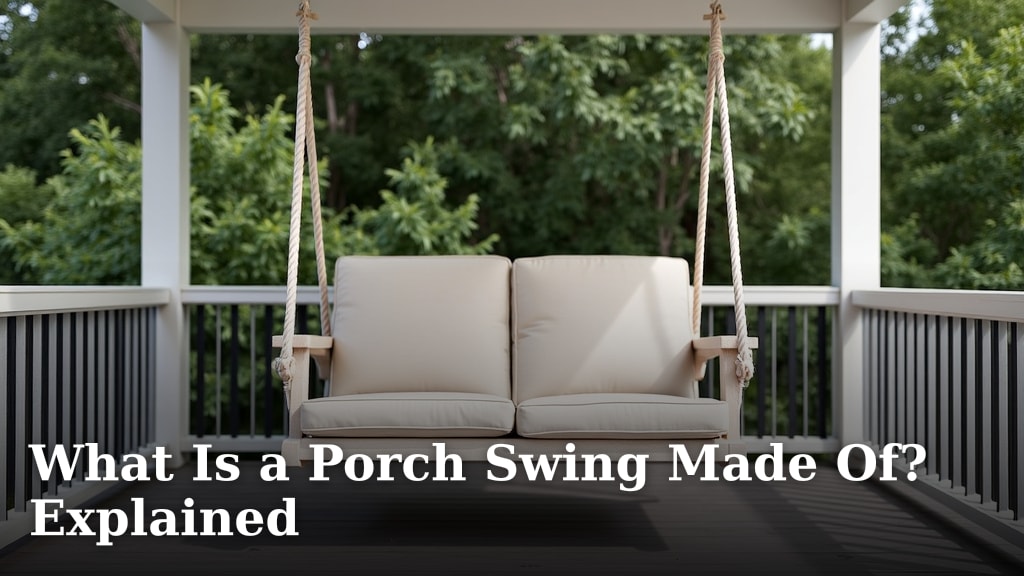 What Is a Porch Swing Made Of? Explained