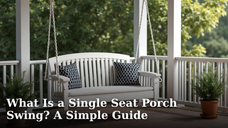 What Is a Single Seat Porch Swing? A Simple Guide